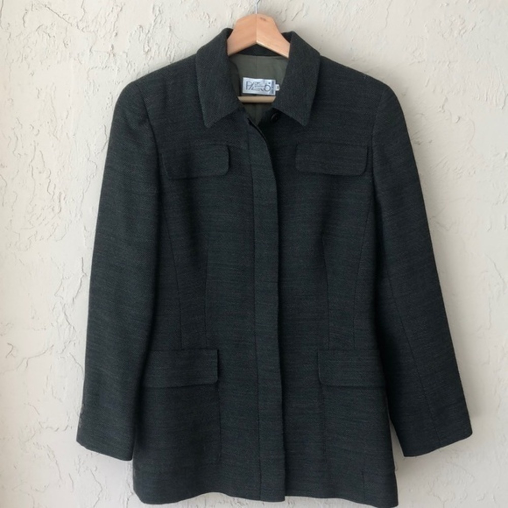 Pizzico 100% linen jacket green EU size 42